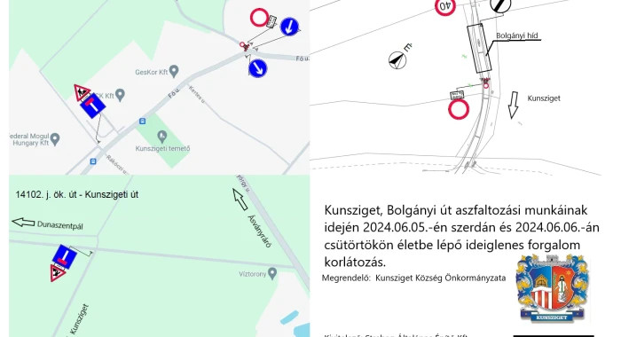 Közérdekű tájékoztatás-Bolgányi híd felújítása