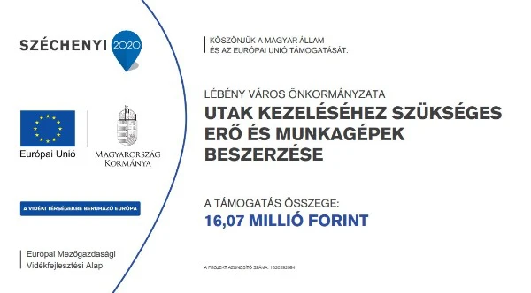 Utak kezeléséhez szükséges erő és munkagépek beszerzése